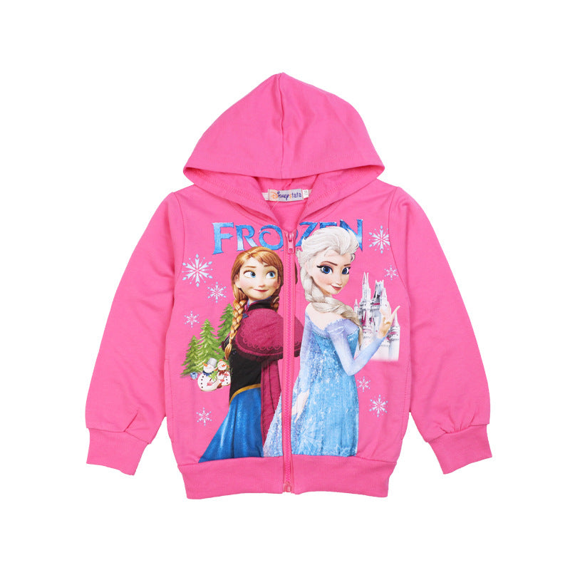 2023 Girls' Cotton Jacket with Hood for Spring and Autumn