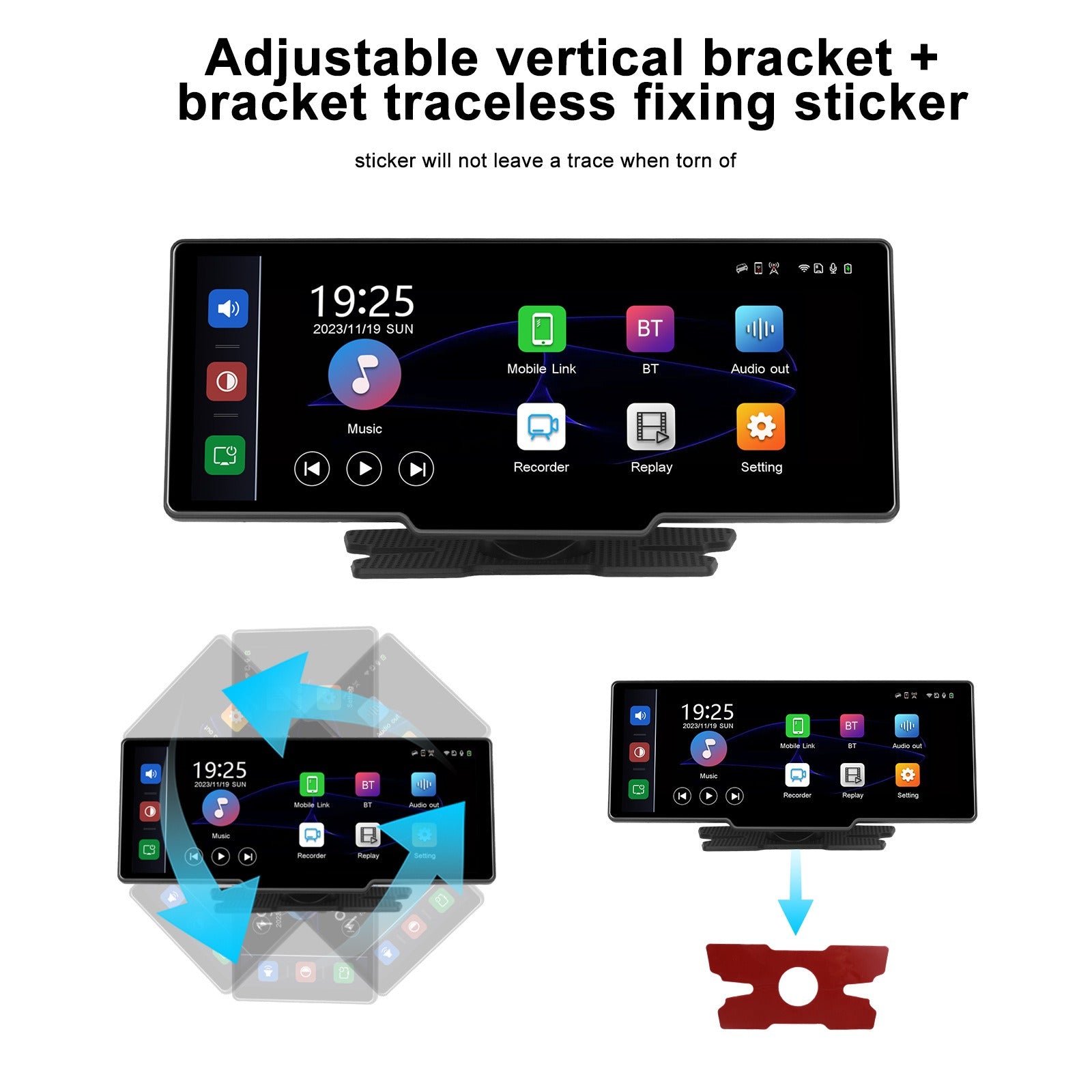 10,26" HD-Autokamera mit Rückfahrkamera & Carplay