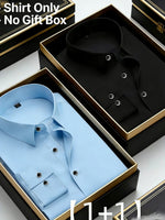 2er-Pack weißes Hemd für Herren, Lang-/Kurzarm, Business-Kleidung, Trauzeugen, Berufskleidung, Latzhose, Lichtbildausweis-Innen - flohmarkt-deutschland.shop