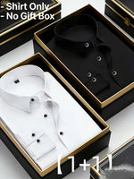 2er-Pack weißes Hemd für Herren, Lang-/Kurzarm, Business-Kleidung, Trauzeugen, Berufskleidung, Latzhose, Lichtbildausweis-Innen - flohmarkt-deutschland.shop