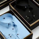 2er-Pack weißes Hemd für Herren, Lang-/Kurzarm, Business-Kleidung, Trauzeugen, Berufskleidung, Latzhose, Lichtbildausweis-Innen - flohmarkt-deutschland.shop