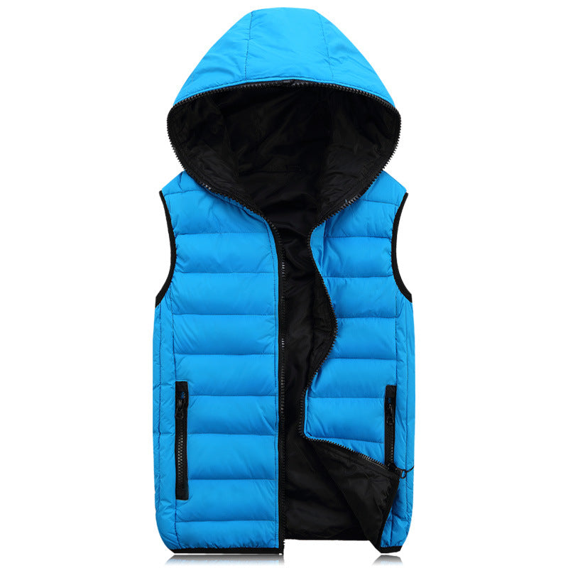 Korean Style Couple's Down Cotton Vest for Fall/Winter