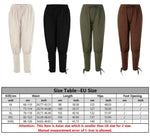 2Pcs Men's Medieval Knight Costume Set Renaissance Cosplay Pirate Shirts Ankle Banded Pants For Halloween Cotton Linen Fabric - flohmarkt-deutschland.shop