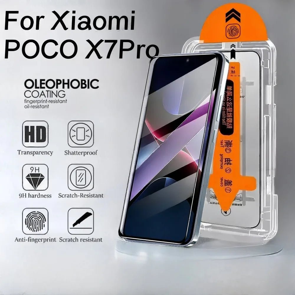 2Pcs Premium Gehärtetem Glas Für Xiaomi Poco X7 X6 Pro Staub Kostenloser Screen Protector Für Xiaomi Poco X7 X6 einfach Installieren Glas - flohmarkt-deutschland.shop