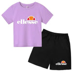 3-12 ans, garçons, filles, tout-petits, manches courtes + shorts,Vêtem imprimé lettres, ensemble sportif décontracté deux pièces - flohmarkt-deutschland.shop