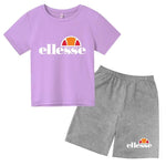 3-12 ans, garçons, filles, tout-petits, manches courtes + shorts,Vêtem imprimé lettres, ensemble sportif décontracté deux pièces - flohmarkt-deutschland.shop