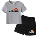 3-12 ans, garçons, filles, tout-petits, manches courtes + shorts,Vêtem imprimé lettres, ensemble sportif décontracté deux pièces - flohmarkt-deutschland.shop