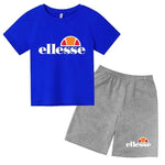3-12 ans, garçons, filles, tout-petits, manches courtes + shorts,Vêtem imprimé lettres, ensemble sportif décontracté deux pièces - flohmarkt-deutschland.shop