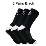3 Pairs Cycling Socks Men Breathable Mesh Road MTB Bike Socks Bicycle Pattern Mid Tube Outdoor Sport Racing Socks Running Stripe - flohmarkt-deutschland.shop
