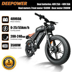 3000W Dual-Motor 48V60 Fahrrad All-Terrain Mountain E-Bike mit breiten Reifen für Erwachsene, geeignet für Schnee und Wüsten, Elektrofahrrad für Erwachsene - flohmarkt-deutschland.shop
