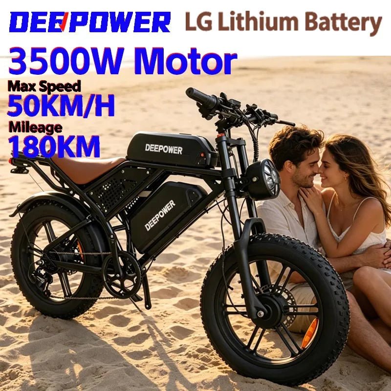 3000W Dual-Motor 48V60 Fahrrad All-Terrain Mountain E-Bike mit breiten Reifen für Erwachsene, geeignet für Schnee und Wüsten, Elektrofahrrad für Erwachsene - flohmarkt-deutschland.shop