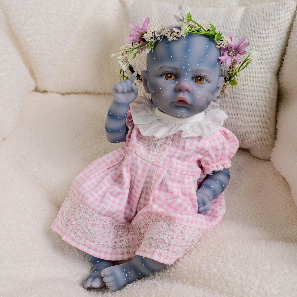 NPK 12inch Newborn Reborn Doll Handmade High Quality Avatar Meadow Lifelike Soft Touch Small Cute Handy Doll for Collectors