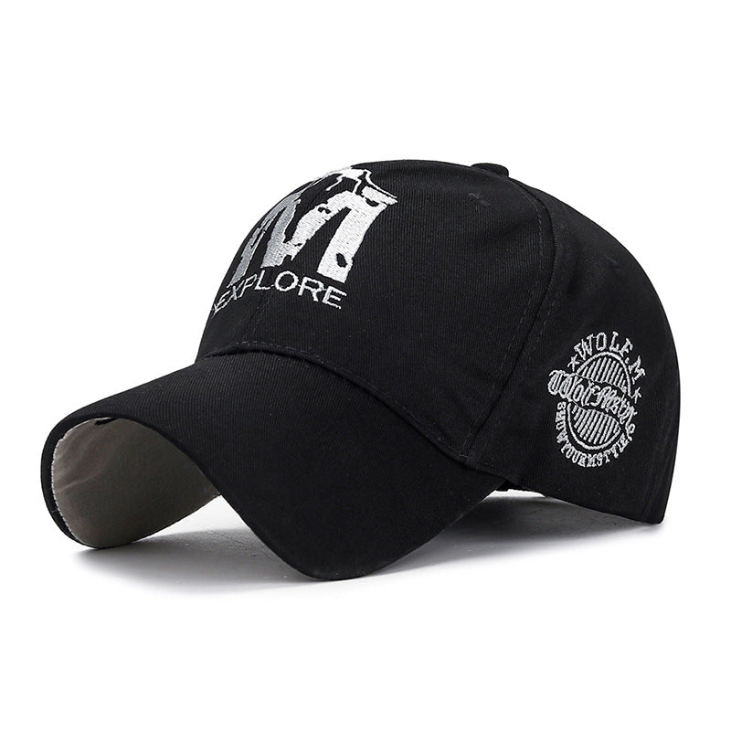 Korean Style Embroidered M Baseball Cap for Spring