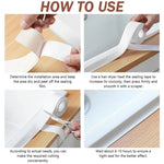3.2M Bath Caulk Tape Self Adhesive PVC Oil-Proof Kitchen Sink Edge Corner Wall Sticker Waterproof Toilet Sealing Strip Tape - flohmarkt-deutschland.shop