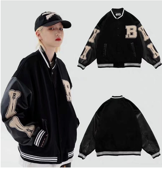 TKPA 2020 Men's Retro Color Block Baseball Jacket