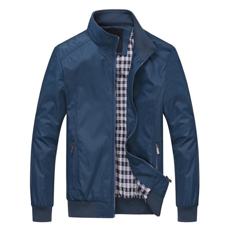 Men's Plus Size Casual Jacket with Stand Collar