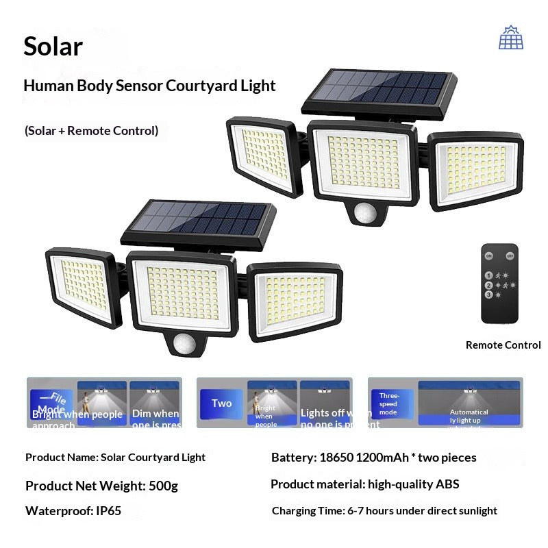 Geteilte Solarbetriebene Smart-Lampe mit Bewegungssensor