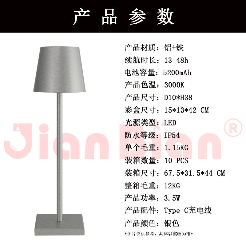Modern Minimalist Iron Luxury Bedside Table Lamp