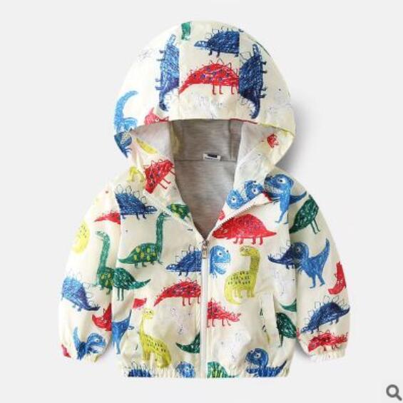 Boys' Casual Hooded Windbreaker Jacket for Spring/Fall