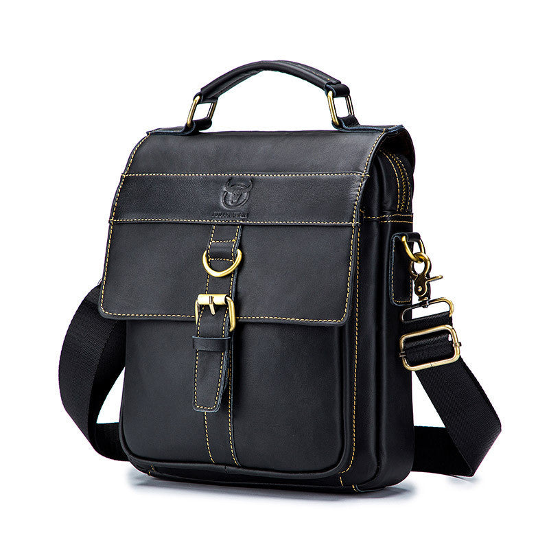 Men's Casual One Shoulder Messenger Bag in Cowhide