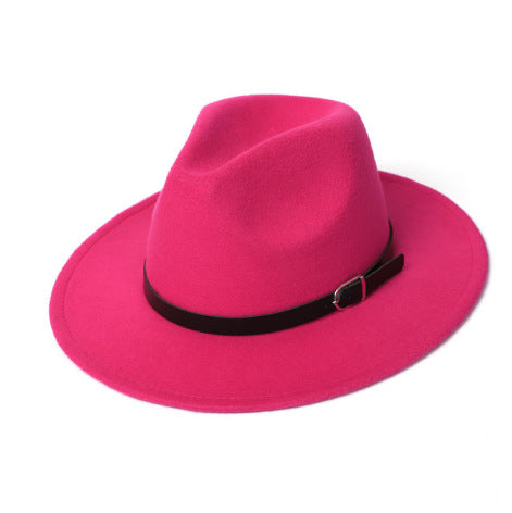 Women's Vintage Wool Felt Wide Brim Hat for Fall/Winter
