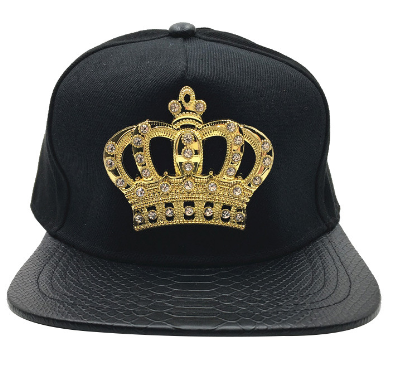 Baseball Cap with Crown Metal Logo for Hip Hop Style