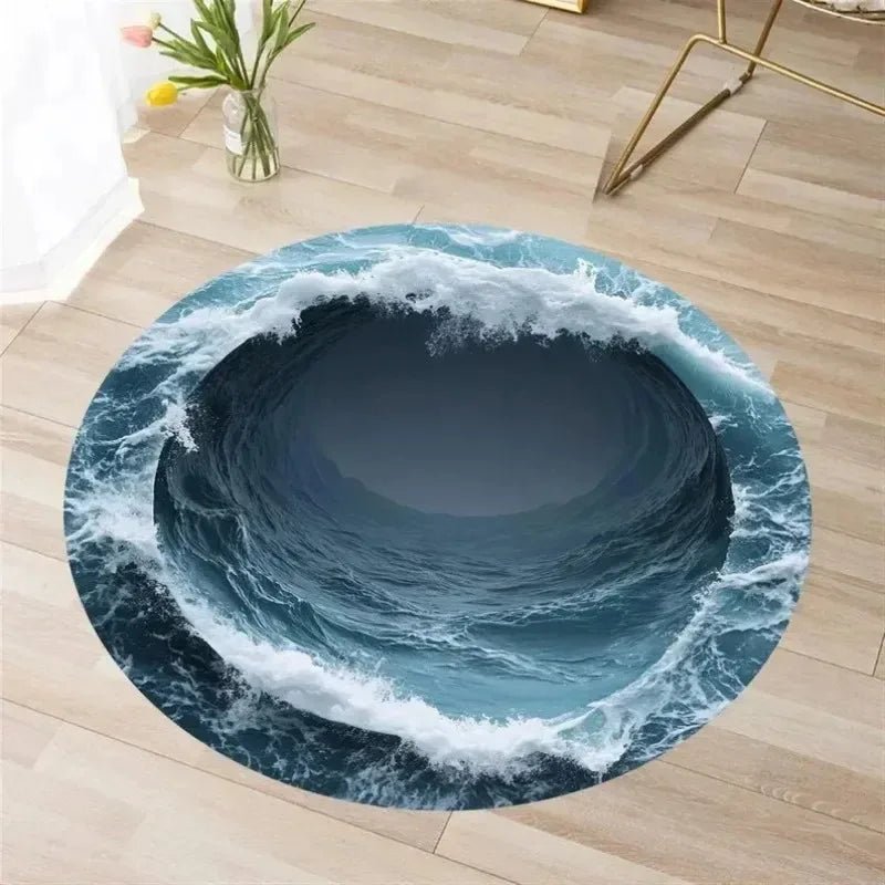 3D Optische Täuschung Teppich – Vortex Design, rutschfest - flohmarkt-deutschland.shop