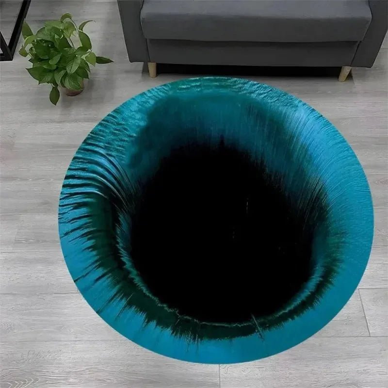 3D Optische Täuschung Teppich – Vortex Design, rutschfest - flohmarkt-deutschland.shop