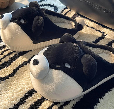 Warm Plush Couple Cotton Slippers