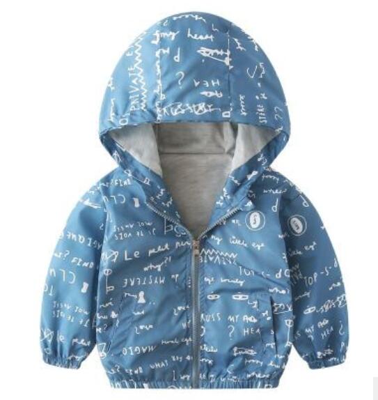 Boys' Casual Hooded Windbreaker Jacket for Spring/Fall
