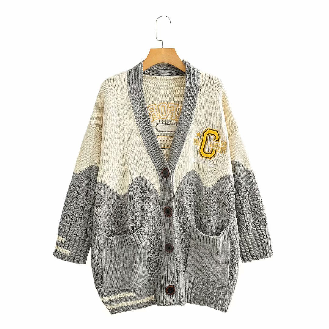 Korean Women's Fashion 2020 Fall Winter V-Neck Cardigan