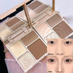 4 Colors Highlighter Contour 3D Facial Bronzer Cosmetic Brightening Beige Matte Highlights Palette Nose Shadow Powder Makeup - flohmarkt-deutschland.shop