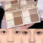 4 Colors Highlighter Contour 3D Facial Bronzer Cosmetic Brightening Beige Matte Highlights Palette Nose Shadow Powder Makeup - flohmarkt-deutschland.shop