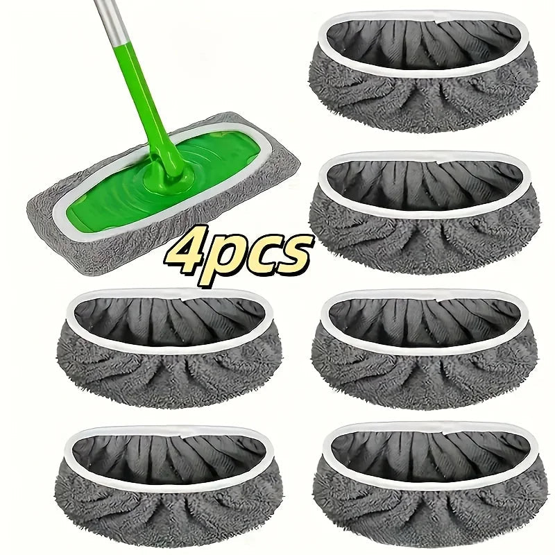 4 Reusable Mop Pads with High Water Absorption and Ultra-fine Fiber Cleaning Pads That Can Firmly Adhere To Most Standard Mops - flohmarkt-deutschland.shop