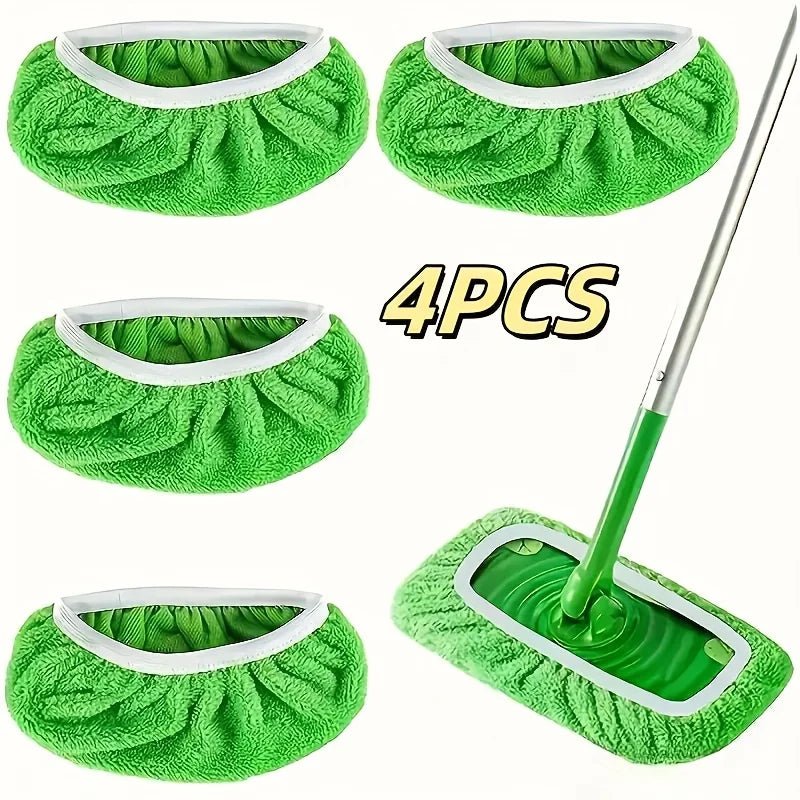 4 Reusable Mop Pads with High Water Absorption and Ultra-fine Fiber Cleaning Pads That Can Firmly Adhere To Most Standard Mops - flohmarkt-deutschland.shop