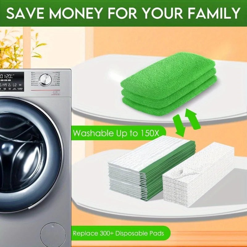 4 Reusable Mop Pads with High Water Absorption and Ultra-fine Fiber Cleaning Pads That Can Firmly Adhere To Most Standard Mops - flohmarkt-deutschland.shop