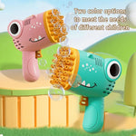 40 Hole Dinosaur Bubble Handheld Bubble Machine, Electric Bubble Gun Outdoor Wedding Party Toy(without Bubble Water) - flohmarkt-deutschland.shop