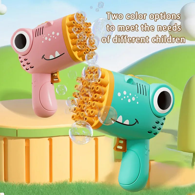 40 Hole Dinosaur Bubble Handheld Bubble Machine, Electric Bubble Gun Outdoor Wedding Party Toy(without Bubble Water) - flohmarkt-deutschland.shop