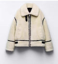 TAOP&ZA Women's Fall Winter Fleece Shearling Jacket