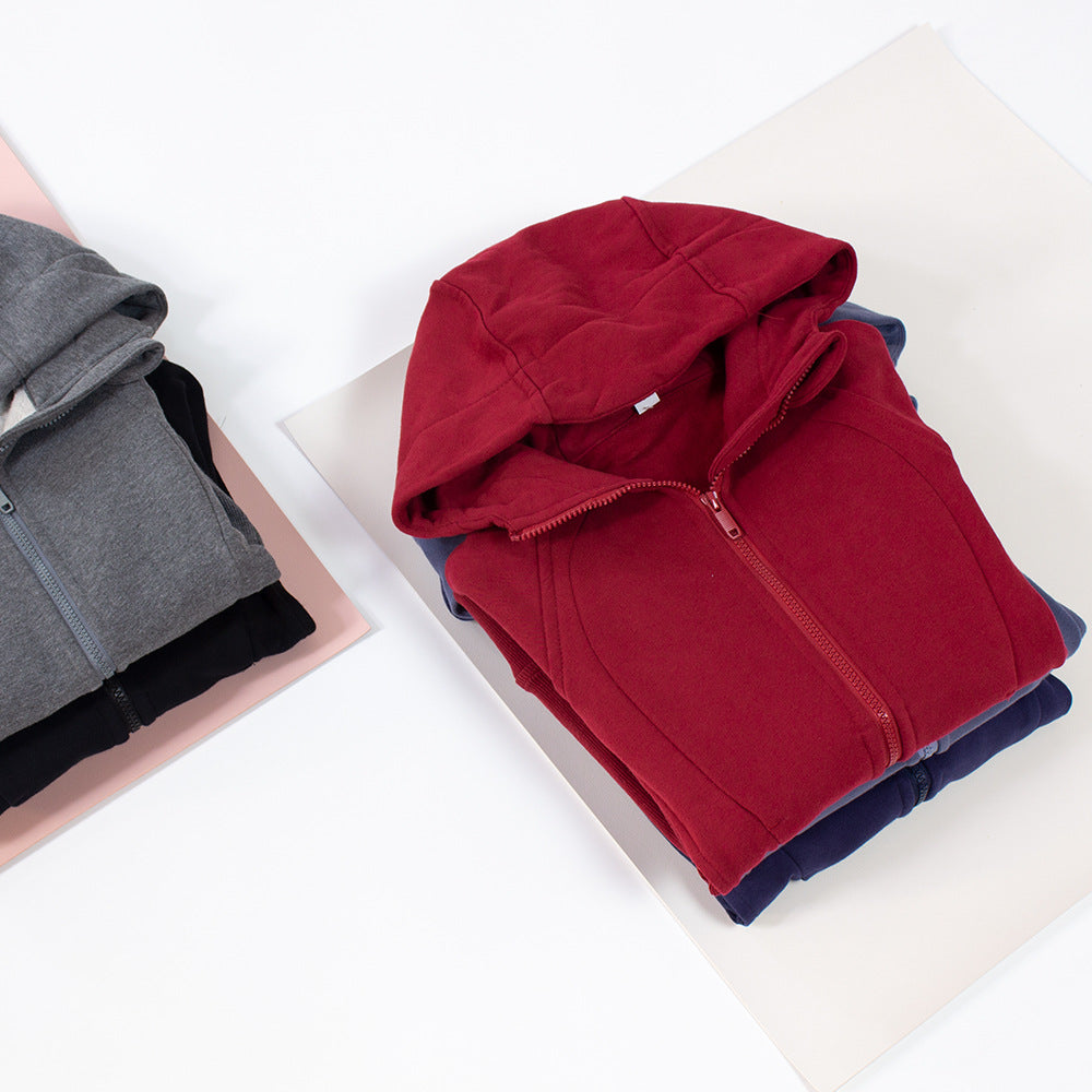Women's Fleece Yoga Hoodie Jacket for Fall/Winter