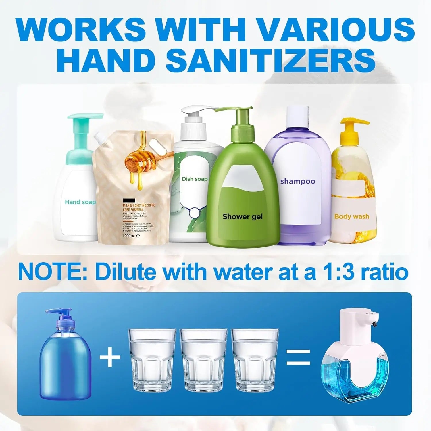 420ML Large Capacity Touchless Desktop Or Wall-Mounted IPX5 Waterproof Smart Infrared Automatic Sense Foam/Liquid Soap Dispenser - flohmarkt-deutschland.shop