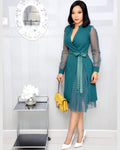 Fashion Women's V-Neck Polka Dot Split Dress 2020