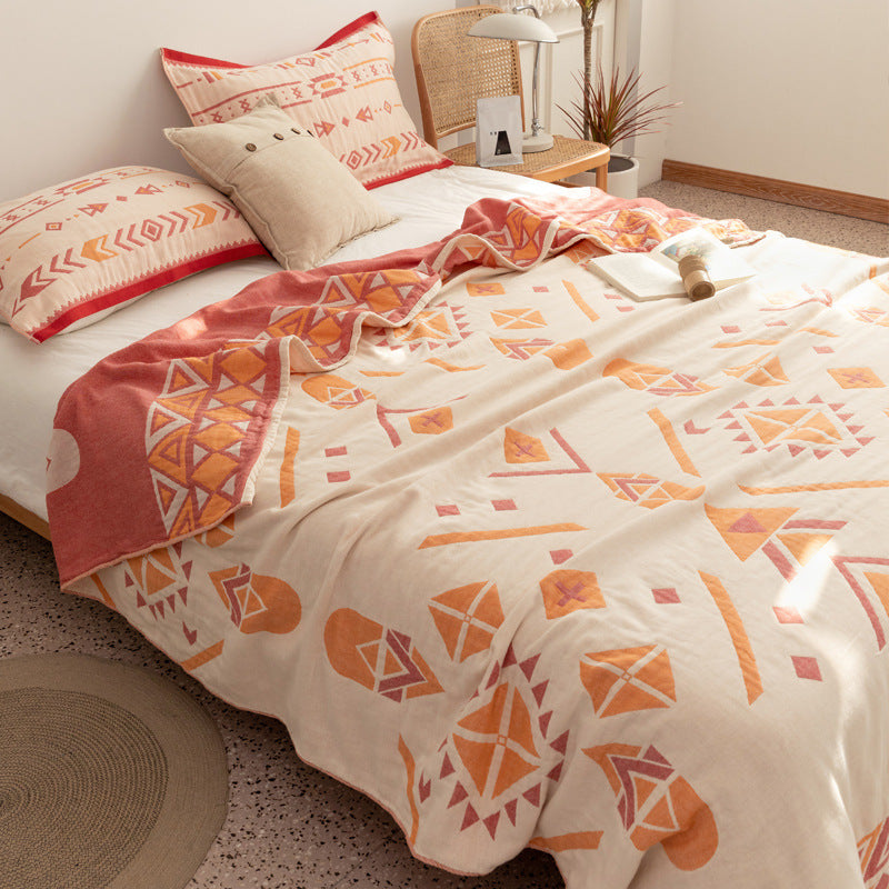 New Cotton Four-Layer Gauze Blanket for Summer Use