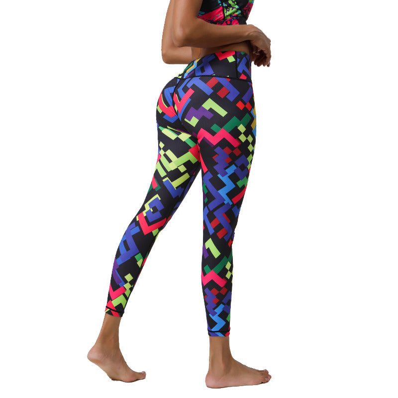 Colorful Arrow Digital Print Yoga Leggings