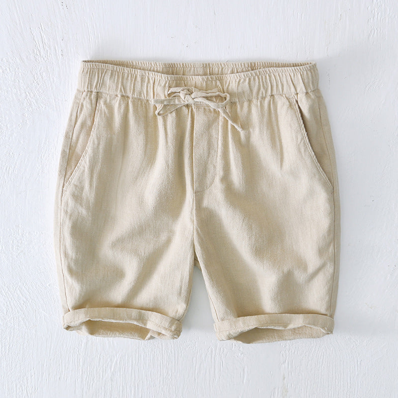 Men's Casual Loose Cotton Linen Shorts for Summer