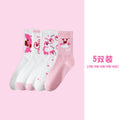 Cute Cartoon Strawberry Bear Mid-Calf Socks for Students