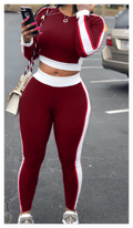2019 Color Block Casual Sportswear Set for Fall/Winter