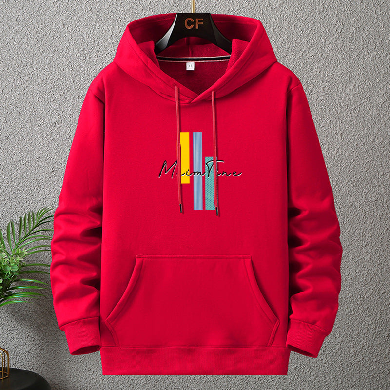Men's Plus Size Thick Fleece Hoodie in Blue (12XL)