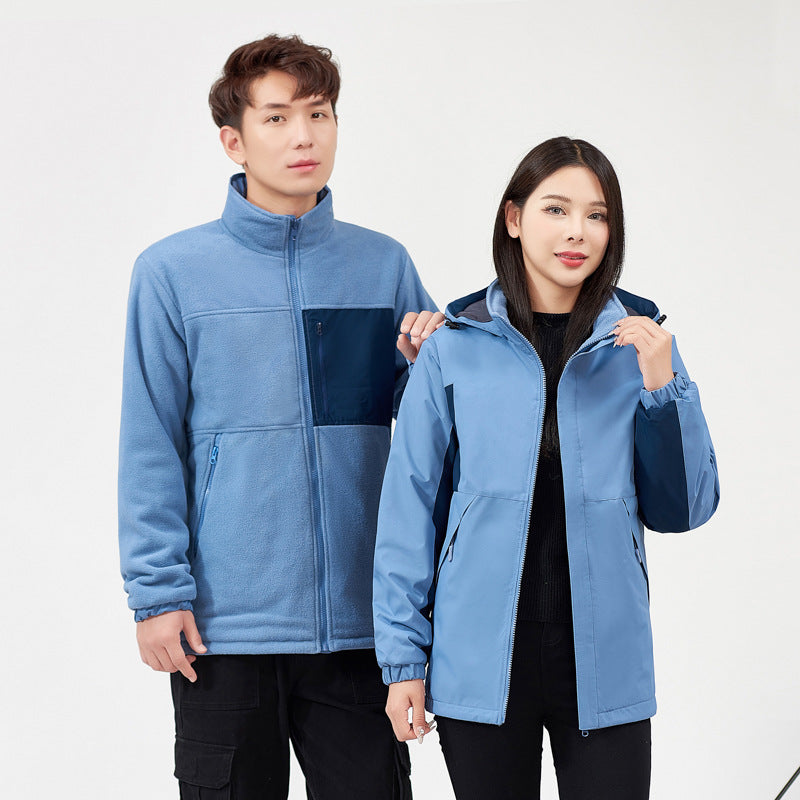 Couple's Reversible Outdoor Jacket for Fall/Winter