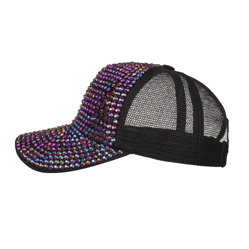 Korean Style Rhinestone Baseball Cap for Sun Protection